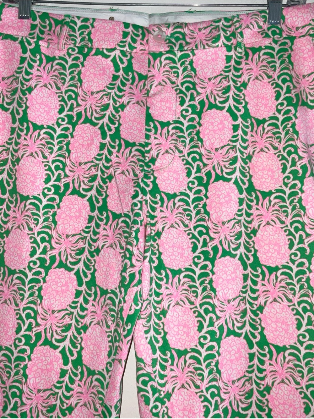 LILLY PULITZER MEN’S STUFF MIZNER STRETCH PINK GREEN PINEAPPLE PANTS 34x34 NWT